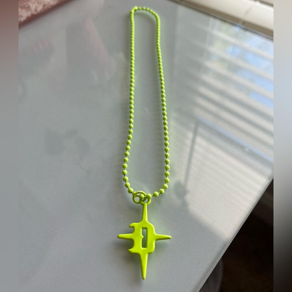 Neon Green Dolls Kill Ball Chain Necklace